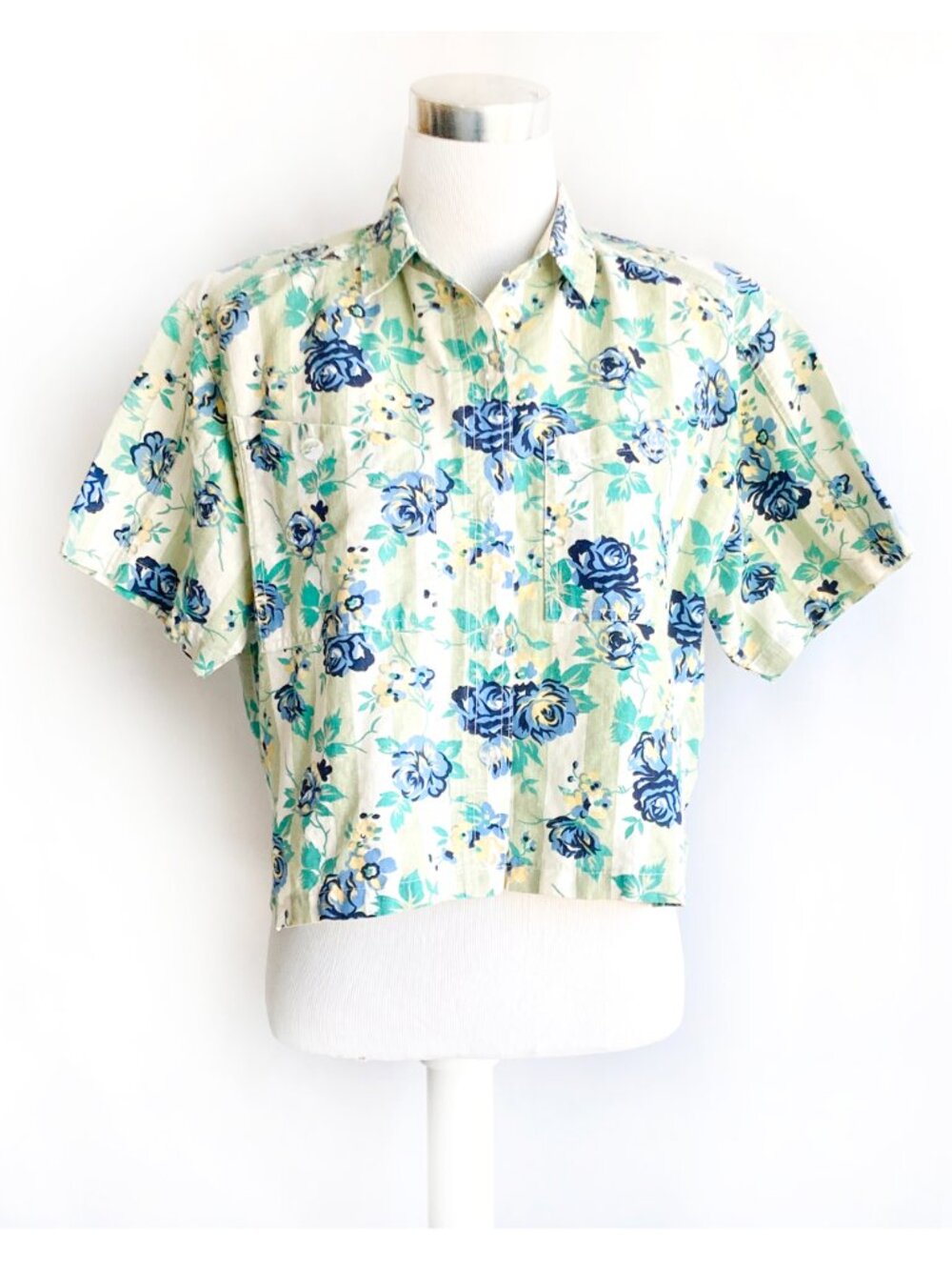 GITANO Vintage 90s Floral Shirt with Pockets